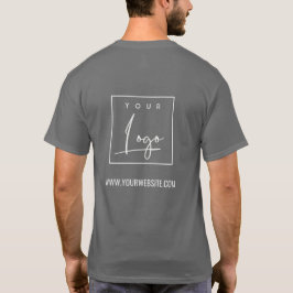 Steel Gray Business Fügen Sie Ihre Logo-Website hi T-Shirt