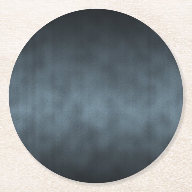 Steel Gray Gothic Ombre Hintergrundgeschichte Runder Pappuntersetzer (Vorderseite)