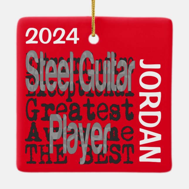 Steel Guitar Player Extraordinaire CUSTOM Keramikornament (Rückseite)