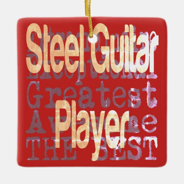 Steel Guitar Player Extraordinator Keramikornament (Vorderseite)