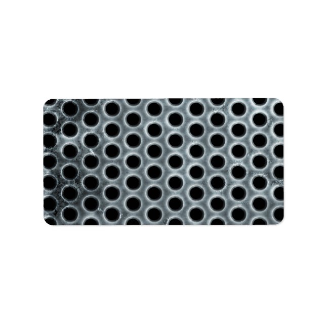 Steel Holes Metal Mesh Muster Adressaufkleber (Vorne)