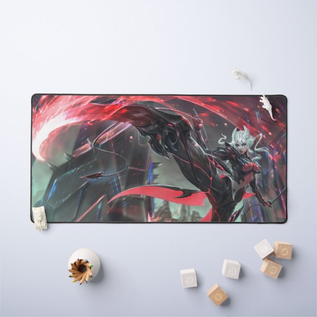 Steel Shadow Gaming Desk Mat | Assassin-Ästhetik Schreibtischunterlage (Kindertisch)