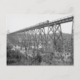 Steel Viaduct Over des Moines River Postkarte