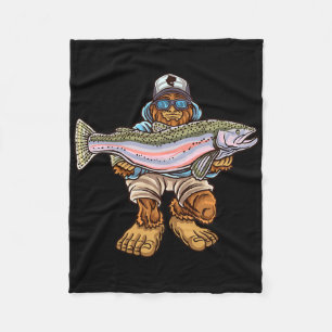 Steelhead-Angeln Bigfoot-Forelle-Fluss-Angler Fleecedecke