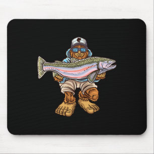 Steelhead-Angeln Bigfoot-Forelle-Fluss-Angler  Mousepad