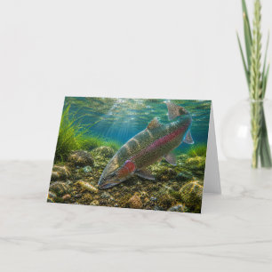 Steelhead-Angeln Grußkarte Karte