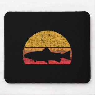 Steelhead-Angeln Retro Forellen-Angler Mousepad