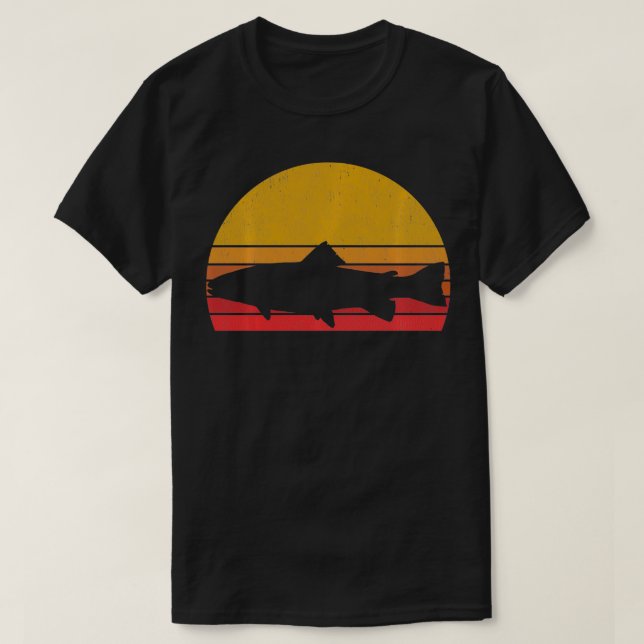 Steelhead Fishing Retro Foreut River Fisherman Gif T-Shirt (Design vorne)