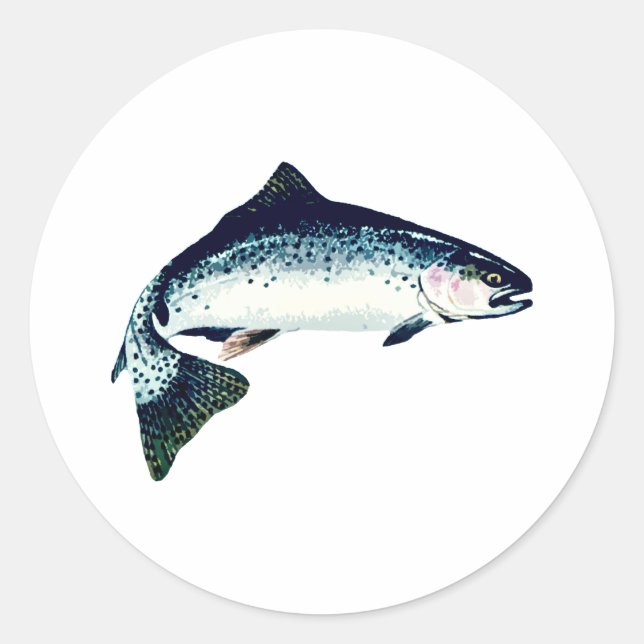 Steelhead Schwimmen Runder Aufkleber (Vorderseite)