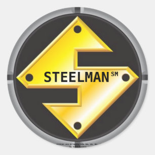 STEELMAN-LOGO RUNDER AUFKLEBER