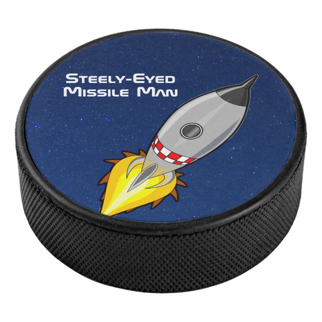 Steely-Mit Augen Missile Man Eishockey Puck (3/4)