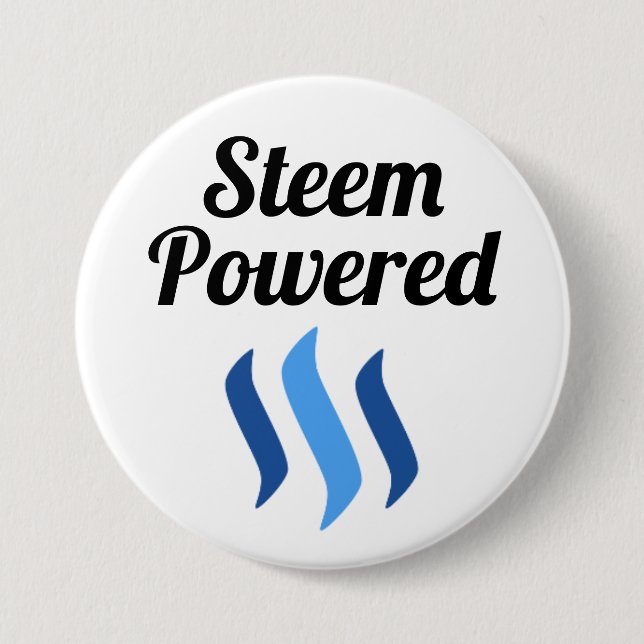 Steem trieb Knopf an Button (Vorderseite)