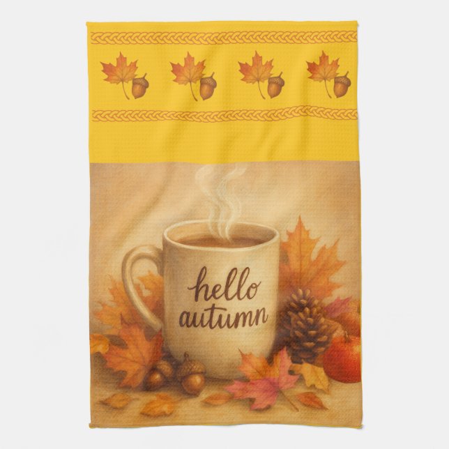 Steeped in Season Wide Border Kitchen Towels Geschirrtuch (Vertikal)