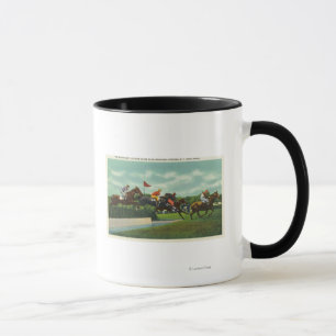 Steeple-Verfolgungs-Wasser-Sprung an der Tasse