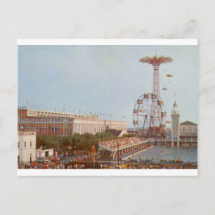 Steeplechase Amusement Park, Coney Island Ny Postkarte
