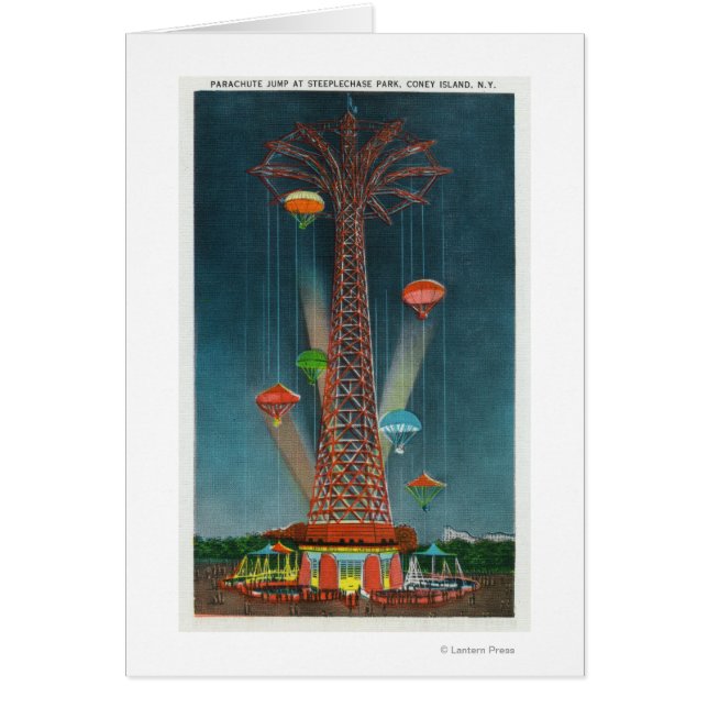Steeplechase Park Parachute Jump View bei Nacht (Vorne)