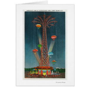 Steeplechase Park Parachute Vue de la nuit