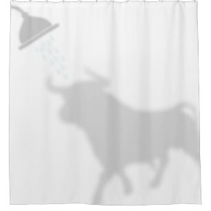 Steer Shadow Silhouette Shadow Buddies Duschvorhang