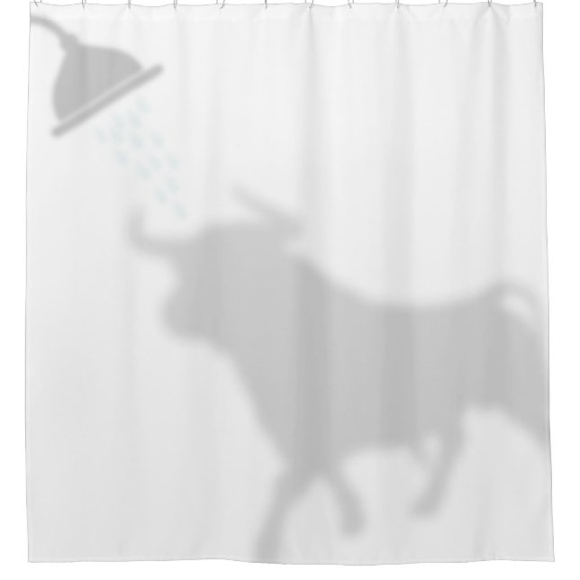 Steer Shadow Silhouette Shadow Buddies Duschvorhang (Vorderseite)