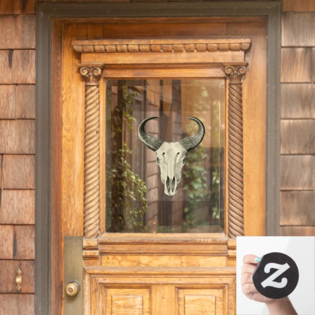 Steer Skull Fensterklebevorrichtung Fensteraufkleber (Haustür)