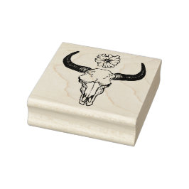 Steer Skull Gummistempel