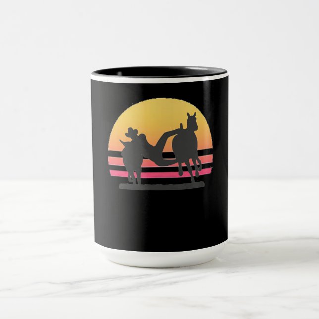 Steer-Wrestling für Dogging-Dogging-Tracht Tasse (Zentrum)