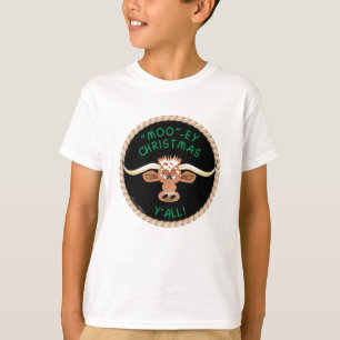 STEER WÜNSCHT EUCH EIN "MOO"~JEDER CHRISTMAS Y'ALL T-Shirt