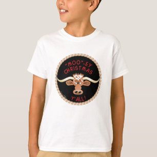 STEER WÜNSCHT EUCH EIN "MOO"~JEDER CHRISTMAS Y'ALL T-Shirt