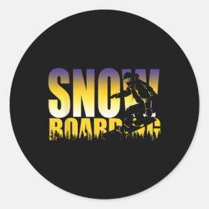Steezy Snowboarding Gnarly-Geschenk Runder Aufkleber