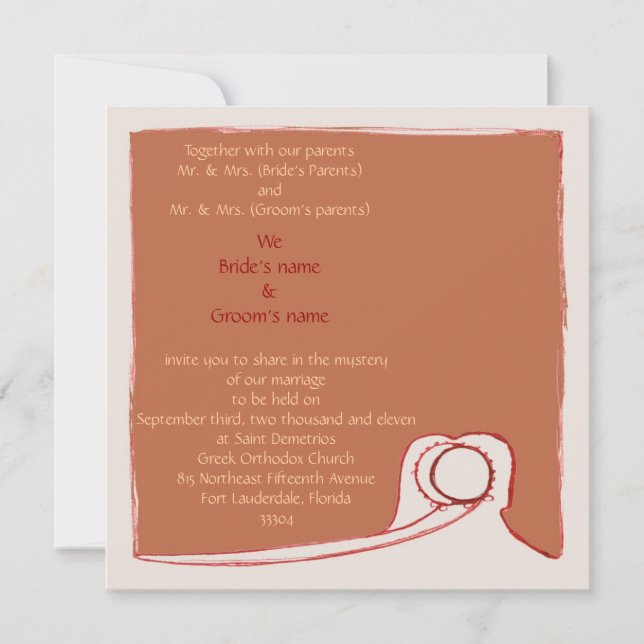 Stefana Sillouette Einladung (Vorderseite)