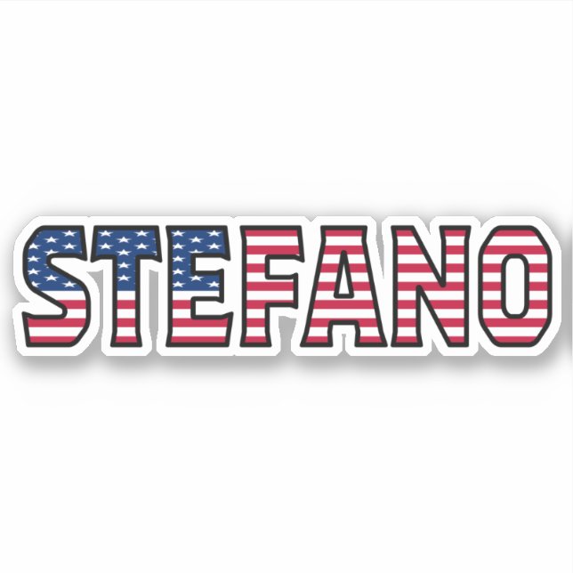 Stefano Name Vorname USA Sticker Stickerset (Vorderseite)