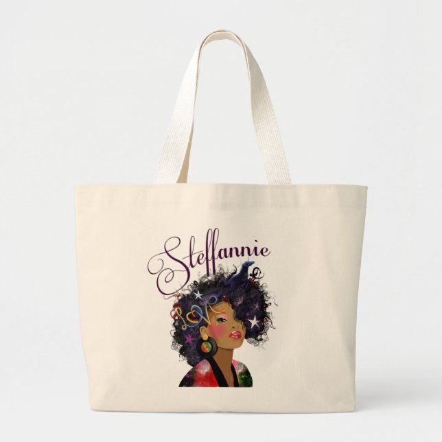 "Steffannie" (personalisierte Tasche) 2 Jumbo Stoffbeutel (Vorne)