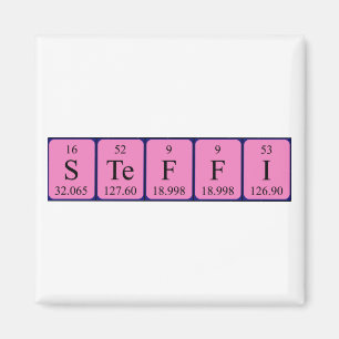Steffi Periodensystem-Namenmagnet Magnet