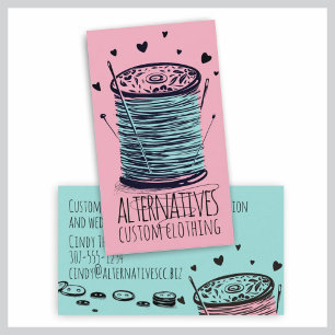 Steg-Nähquilt Visitenkarte