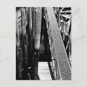 Steg Pier Dock Laufsteg mit Pfählen Foto Postkarte