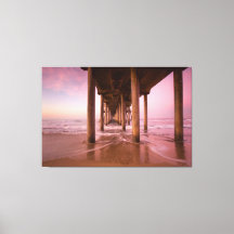 Steg von Huntington Beach bei Sonnenuntergang (Lei