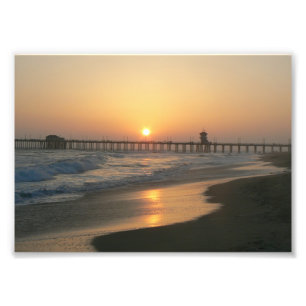 Steg von Huntington Beach Fotodruck