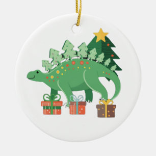 Stego-Festive Stegosaurus-Weihnachtsbaumanhänger Keramik Ornament