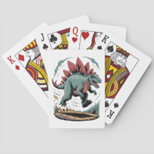 Stegosaurus auf der Flucht Spielkarten