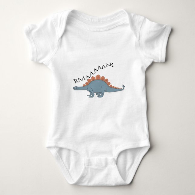 Stegosaurus - Baby Jersey Bodysuit  Baby Strampler (Vorderseite)