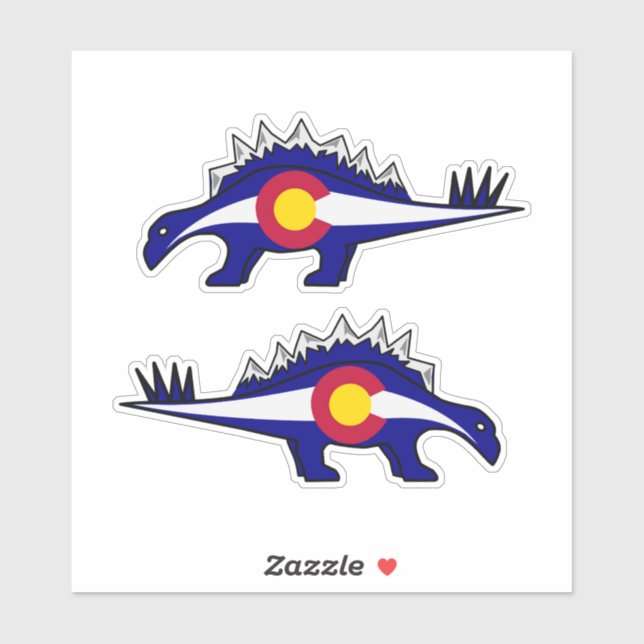 Stegosaurus Colorado Rocky Mountains Aufkleber (Blatt)