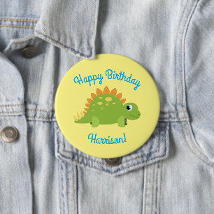 Stegosaurus Dinosaur Geburtstagsparty Button