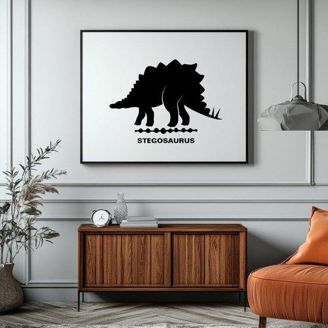 Stegosaurus Dinosaur-Silhouette Poster (Von Creator hochgeladen)