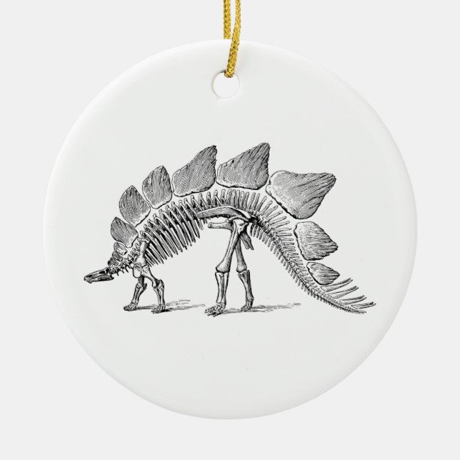 Stegosaurus Dinosaur Skeleton Fossil Keramik Ornament (Vorne)