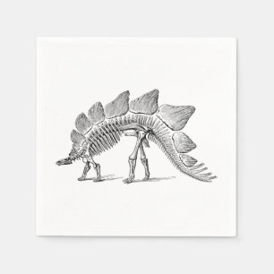 Stegosaurus Dinosaur Skeleton Fossil Serviette
