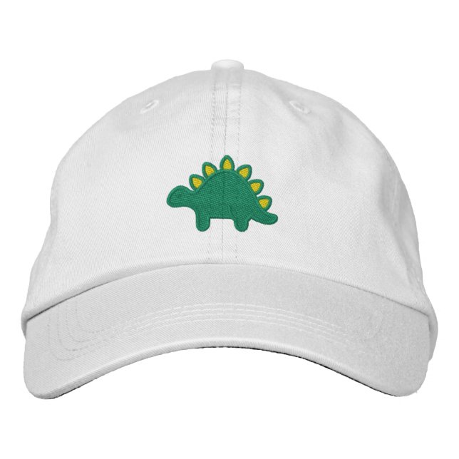 Stegosaurus Dinosaurier Bestickte Baseballkappe (Vorderseite)