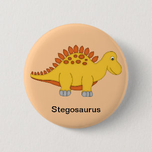 Stegosaurus-Dinosaurier Button