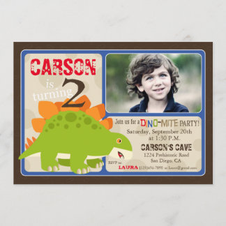 Stegosaurus-Dinosaurier-zweite Einladung