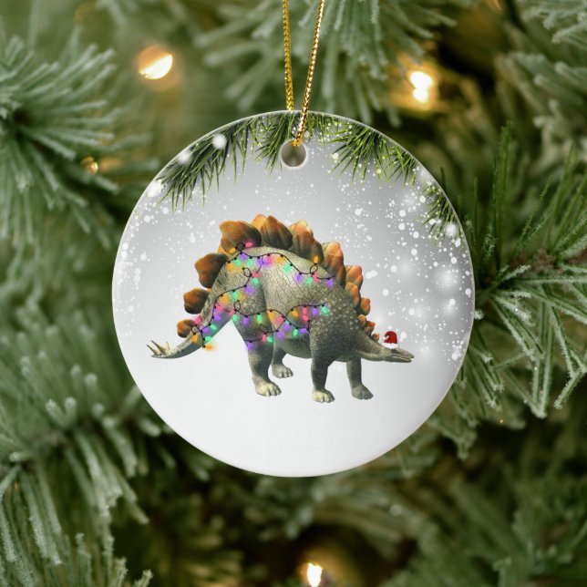 Stegosaurus-Geschenk für Stegosaurus Lover Adult K Keramik Ornament (Baum)