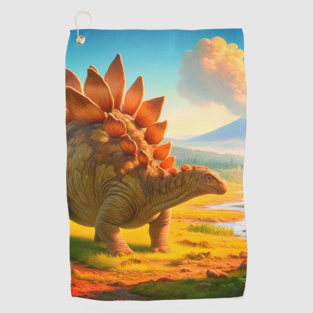 Stegosaurus Golfhandtuch (Vorderseite)
